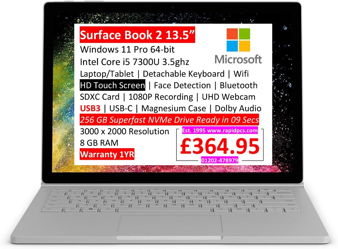 Microsoft surface book 2 on sale 256gb